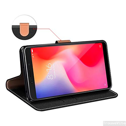 COODIO Coque en Cuir Xiaomi Redmi 6 Étui Téléphone Xiaomi Redmi 6A Housse Pochette Xiaomi